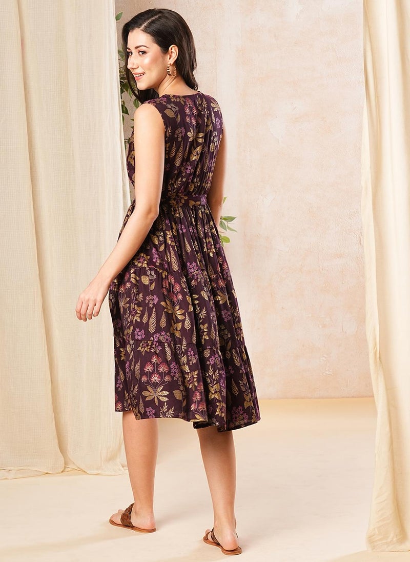 Globus Women Floral Printed Fit & Flare Midi Dress - Image 4